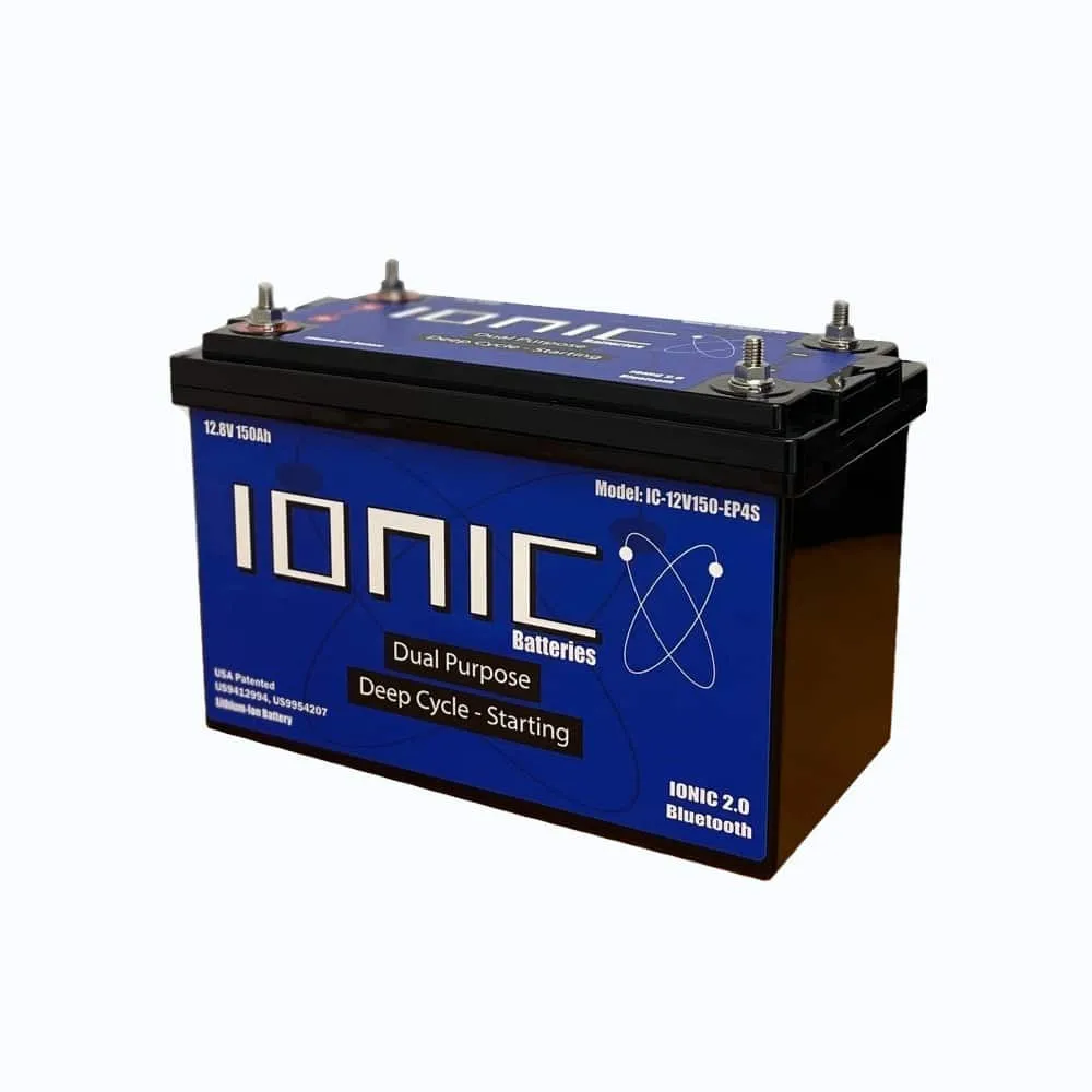 Ionic Lithium 12V 150Ah | Dual Purpose Starter Battery 1600 CA + LiFePO4 Deep Cycle + Heater